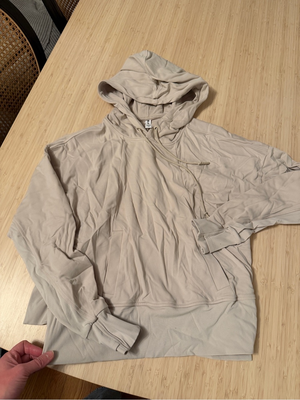 Athleta Light Beige Pullover Hoodie